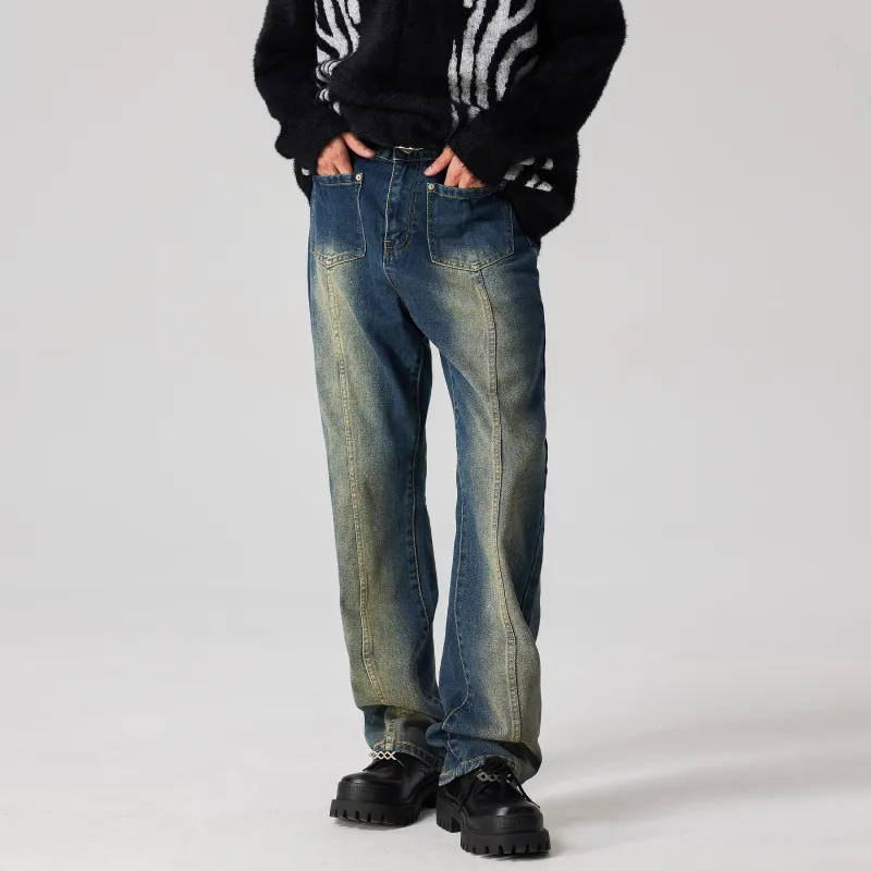 XINYINSU Jeans Unisex Dark Blue-2