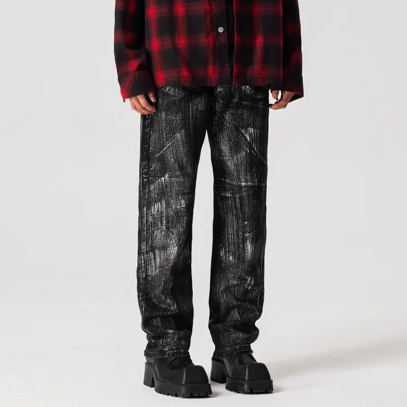 XINYINSU 24FW Jeans Unisex Black-3