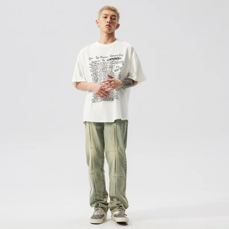 XINYINSU Jeans Unisex Yellow Mud-6