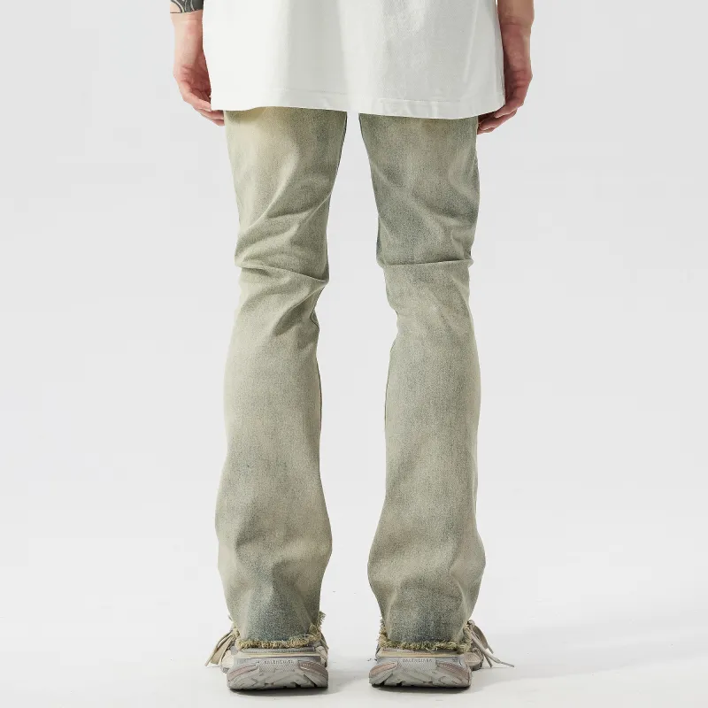 XINYINSU Jeans Unisex Yellow Mud-5