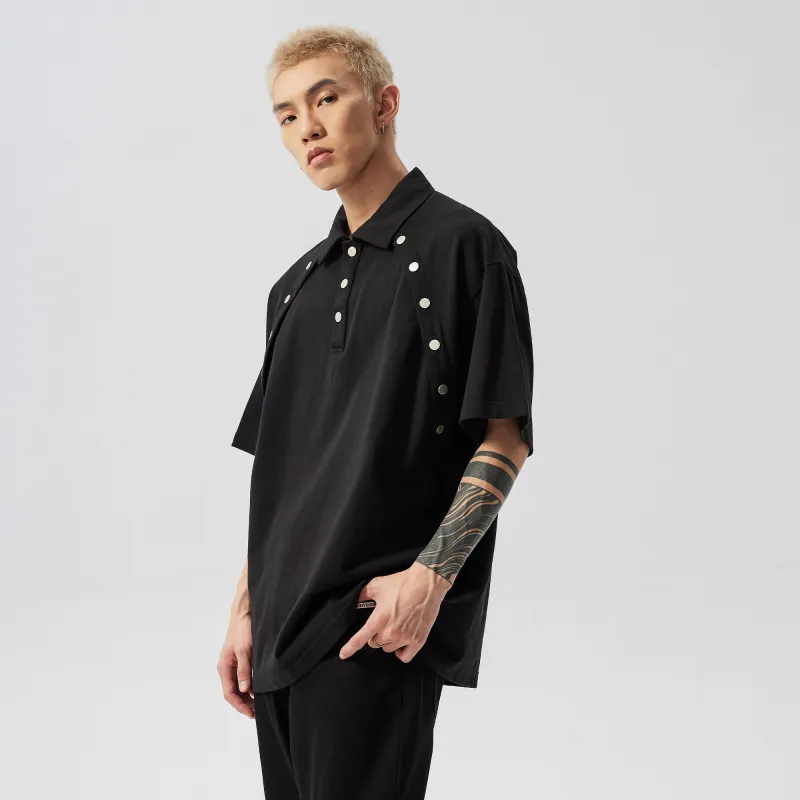 XINYINSU Polo Shirt Unisex Black-3