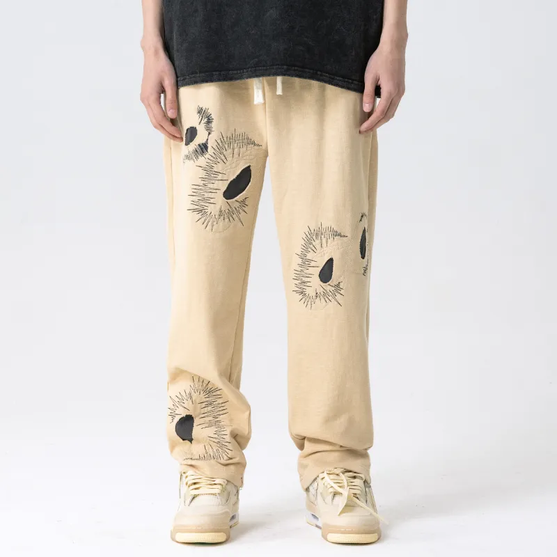 XINYINSU Wormhole Series Knitted Sports Pants Unisex Gray-10