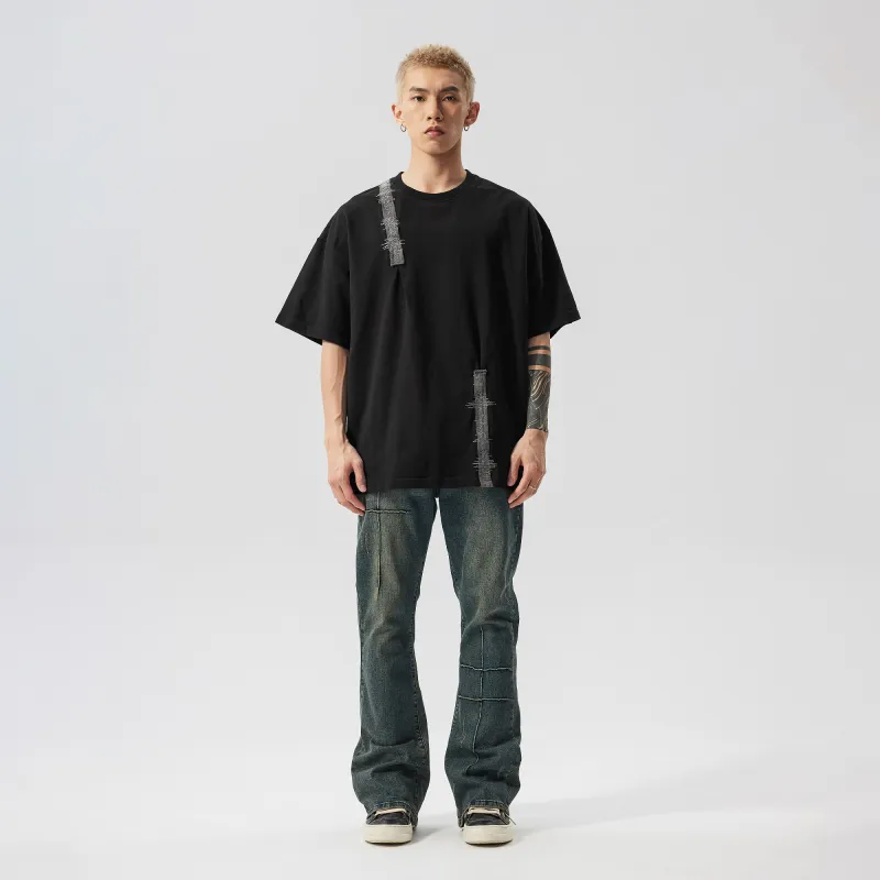 XINYINSU Summer T Shirt Unisex Black-6
