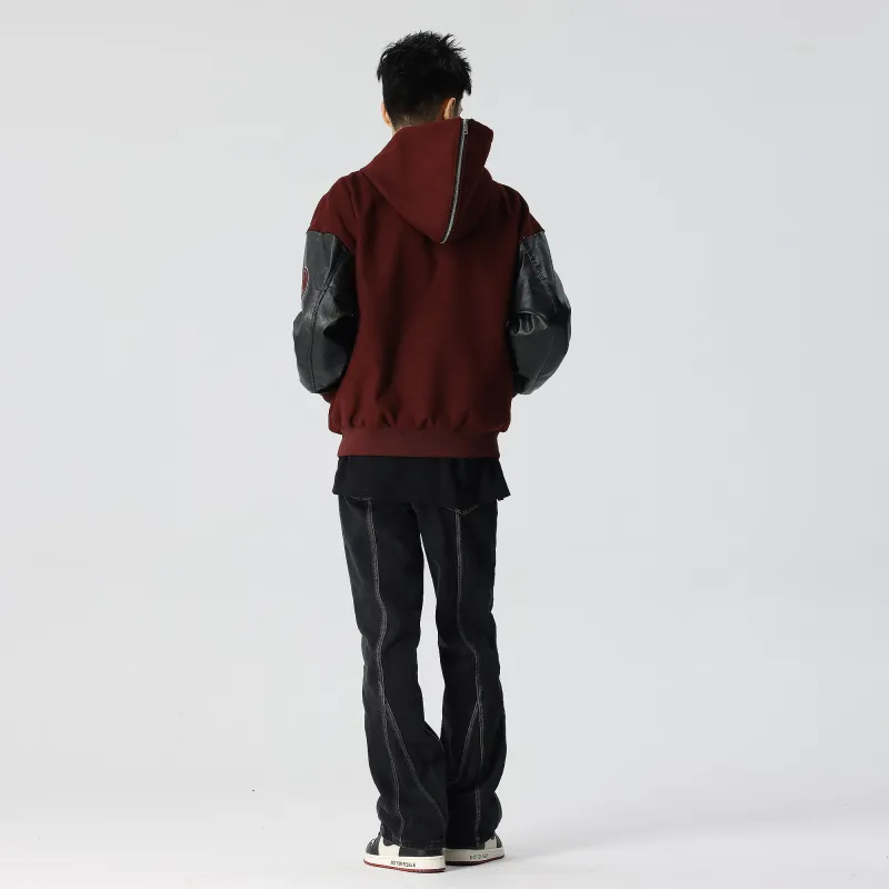 XINYINSU Baseball Jacket Unisex Black-15