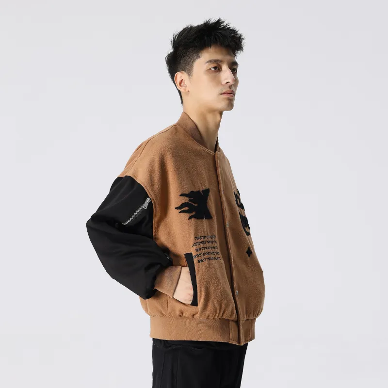 XINYINSU Baseball Jacket Unisex Coffee-4