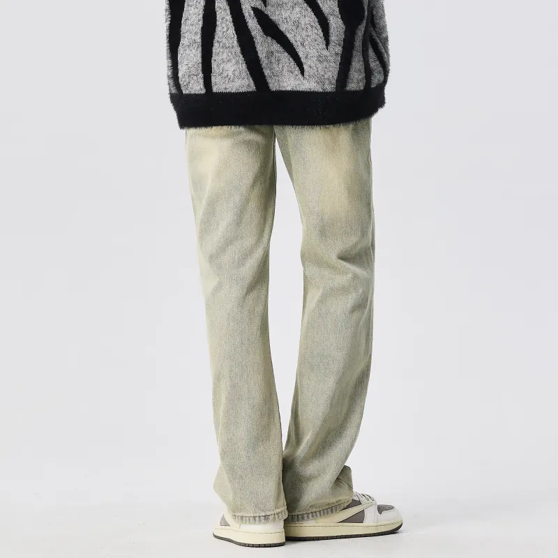 XINYINSU Jeans Unisex Yellow Mud-6