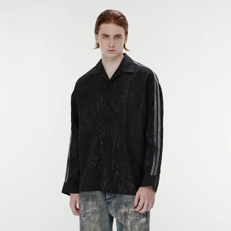 XINYINSU 24FW Long Sleeved Shirts Unisex Black-5