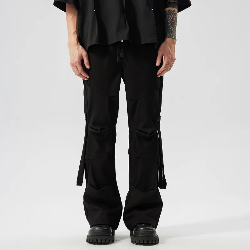 XINYINSU Casual Pants Unisex Black-2