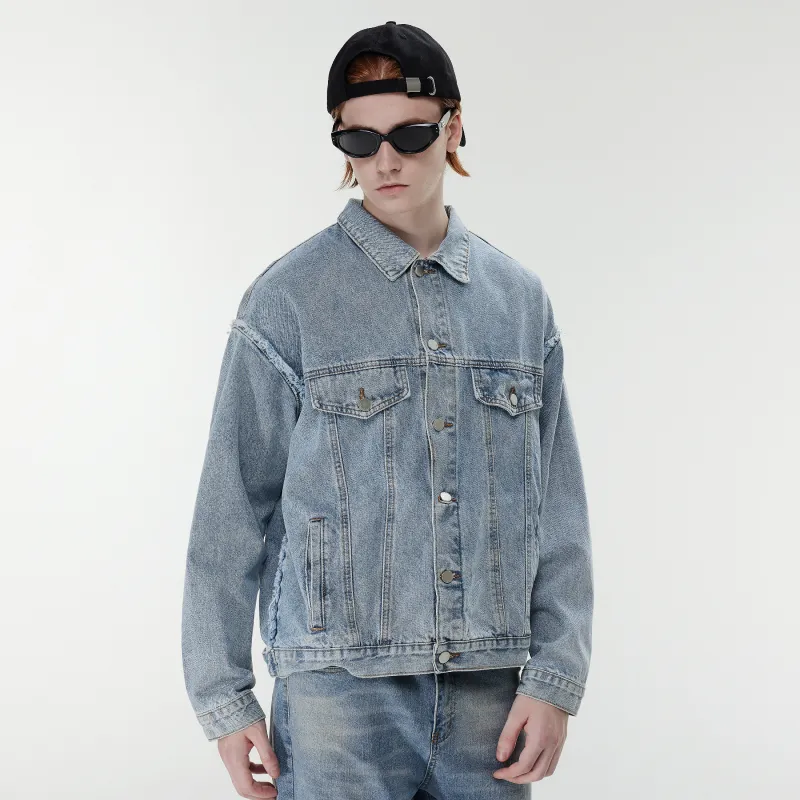 XINYINSU 24FW Denim Jacket Unisex Blue-2