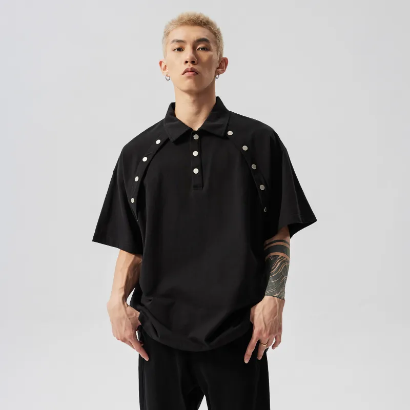 XINYINSU Polo Shirt Unisex Black-5