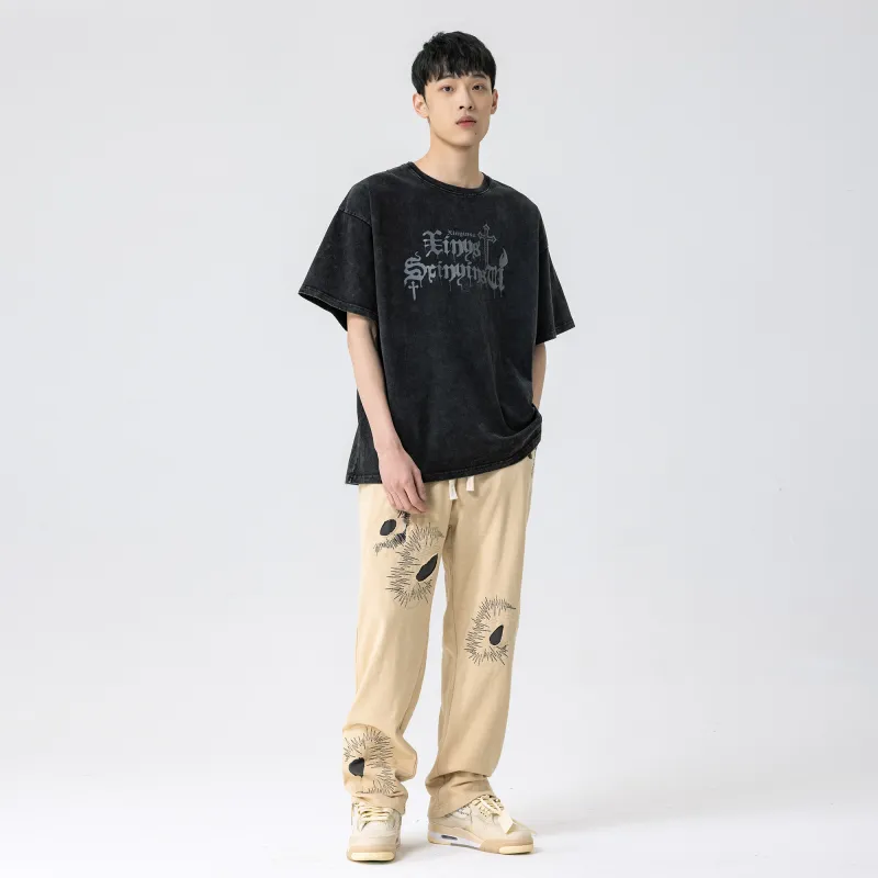 XINYINSU Wormhole Series Knitted Sports Pants Unisex Gray-12