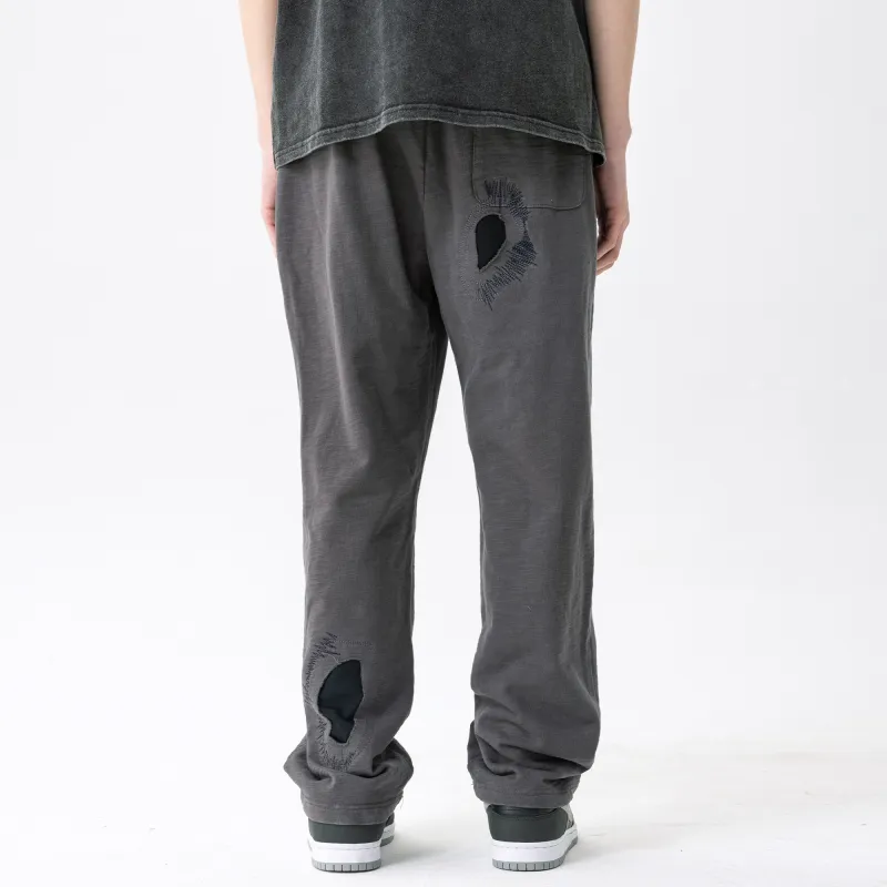 XINYINSU Wormhole Series Knitted Sports Pants Unisex Gray-3