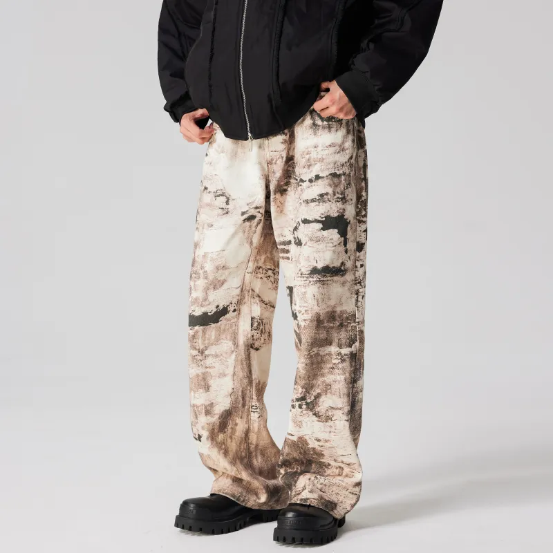 XINYINSU FW24 Jeans Unisex Desert Camouflage-4