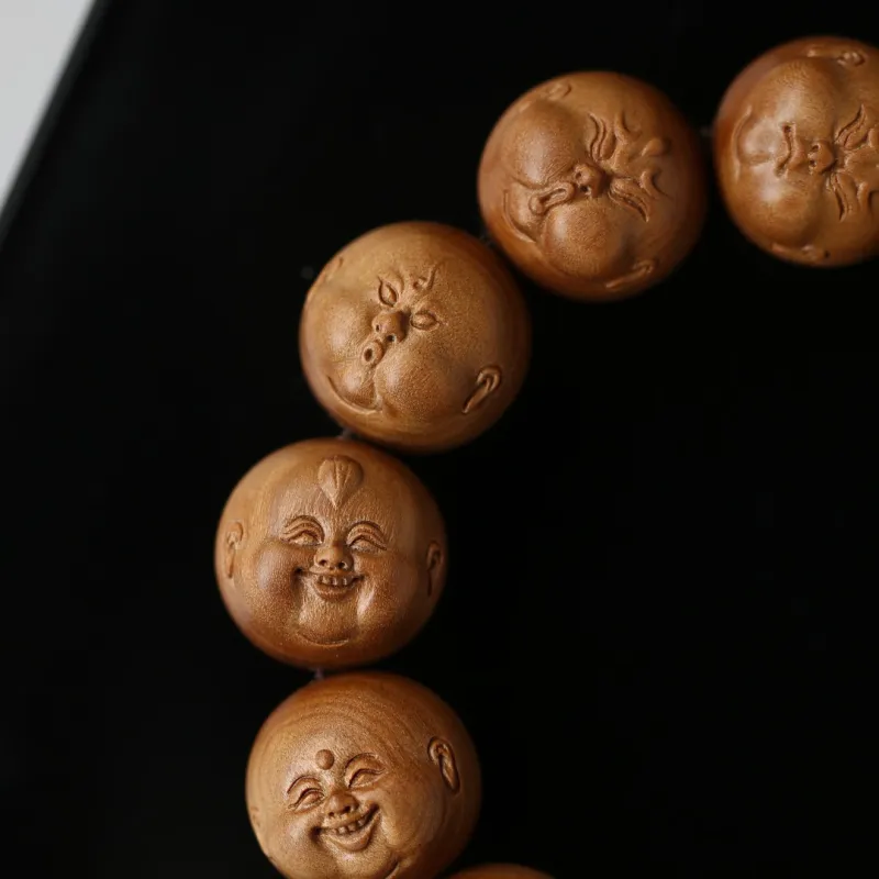 FANGYUANXIAOFU Laoshan Sandalwood Precious Wood Bracelets Men's-2