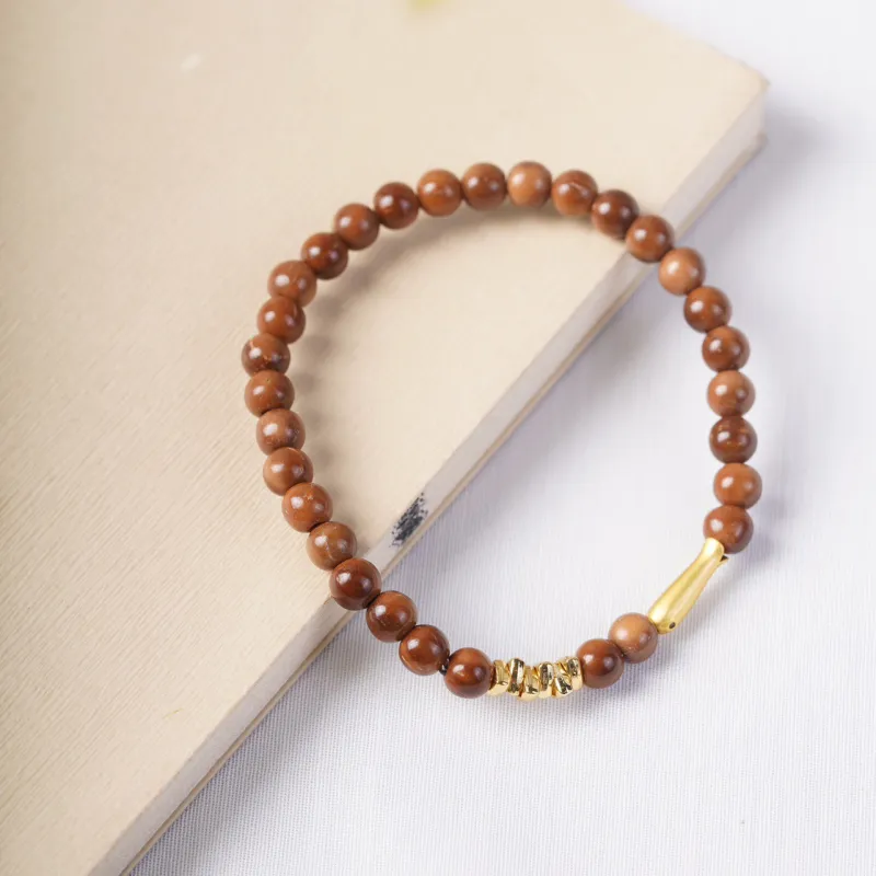 FANGYUANXIAOFU Kuka Premium High Throw Single Wrap Round Bead Bodhi Seed Bracelet Unisex-2