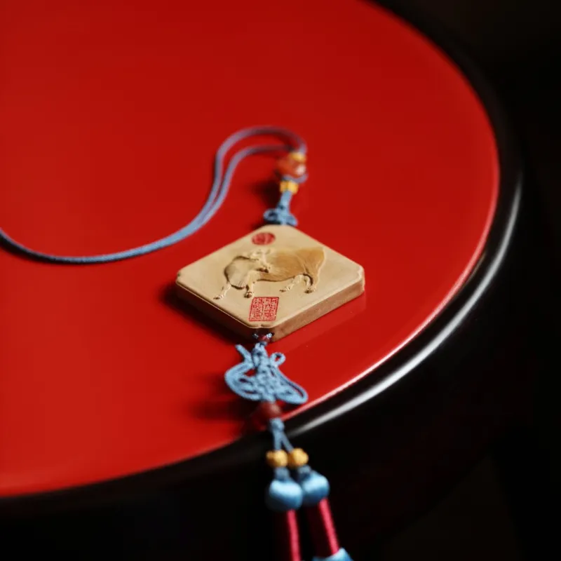 FANGYUANXIAOFU Laoshan Sandalwood Fragrance Pendants Unisex-5
