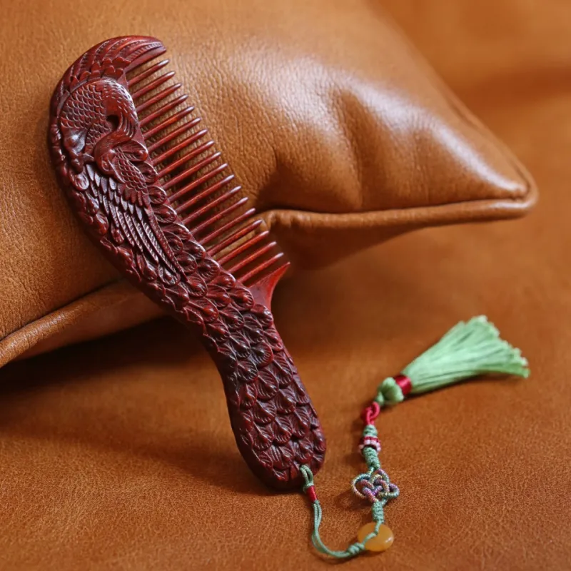 FANGYUANXIAOFU Rosewood Wooden Comb Women's-4