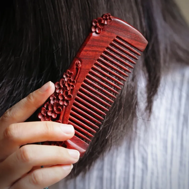 FANGYUANXIAOFU Rosewood Wooden Comb Women's-2