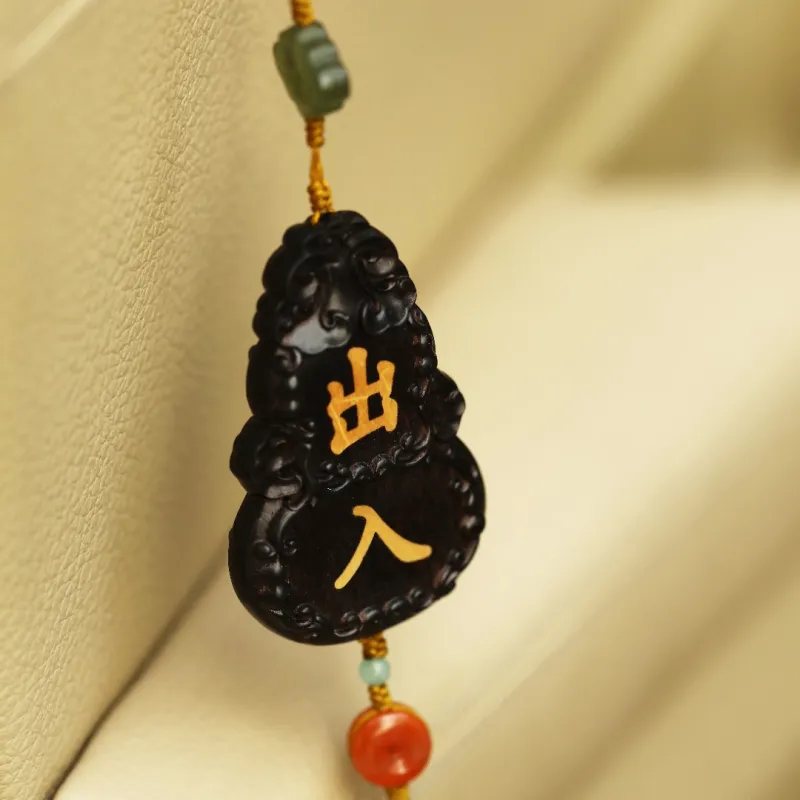 FANGYUANXIAOFU African Blackwood Wooden Products Pendants Unisex-3
