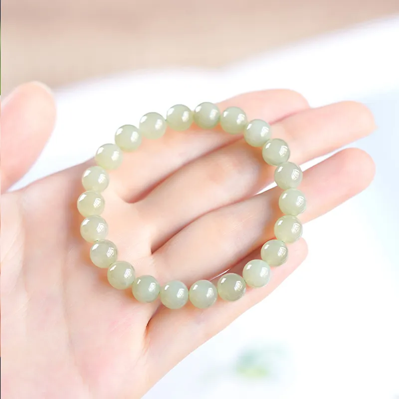 FANGYUANXIAOFU Hetian Jade Bracelets Green Jade Unisex-11