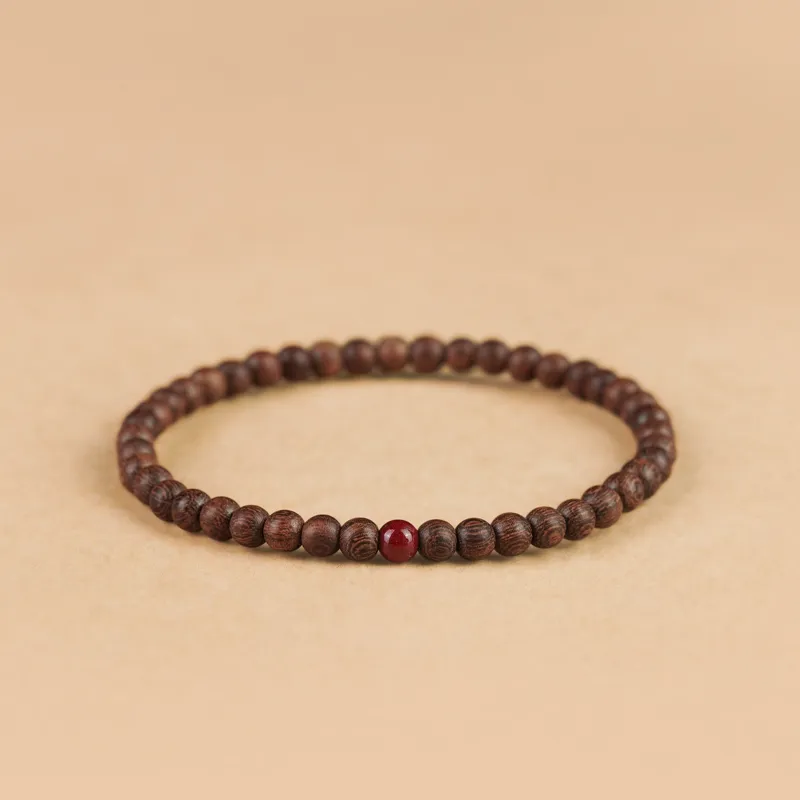 FANGYUANXIAOFU Golden Sandalwood Bracelets Unisex-1