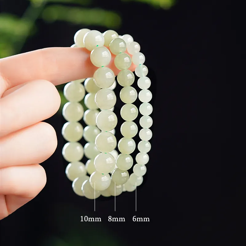 FANGYUANXIAOFU Hetian Jade Bracelets Green Jade Unisex-4