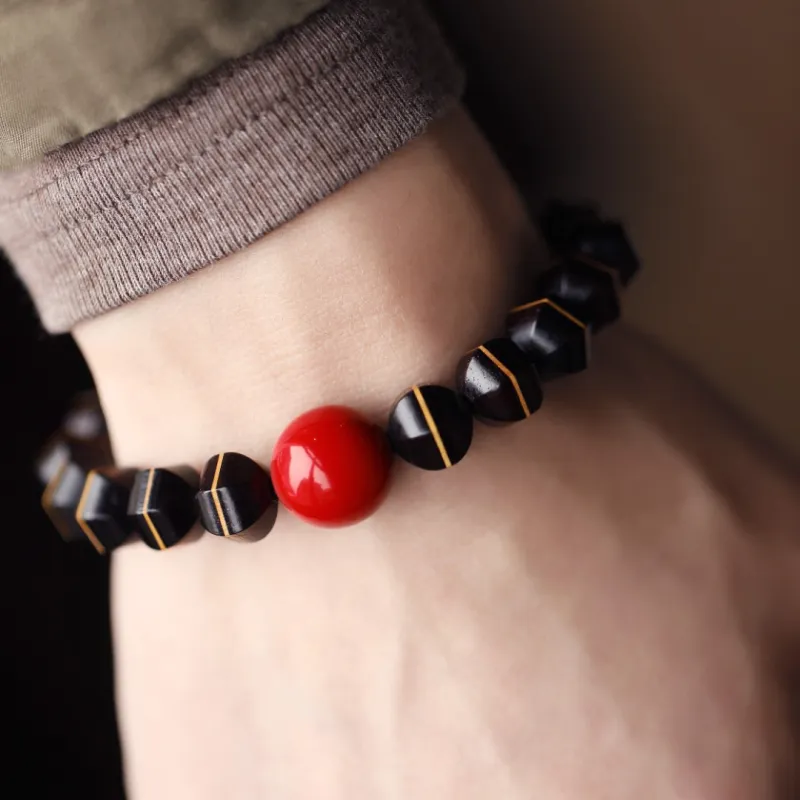 FANGYUANXIAOFU African Blackwood Bracelets Unisex-3