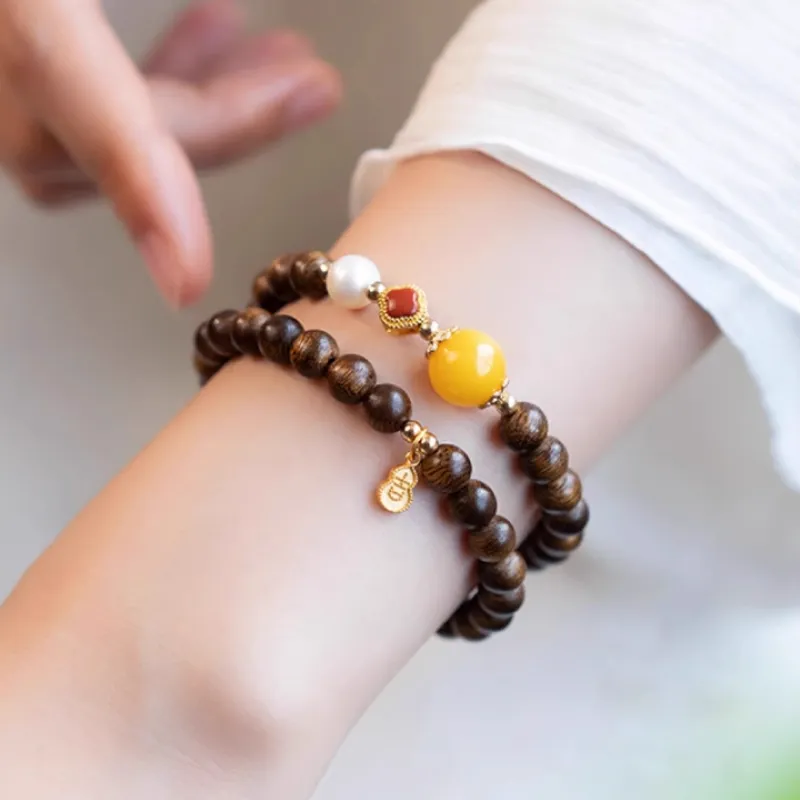 FANGYUANXIAOFU Kyara Wooden Bracelets Women's-5