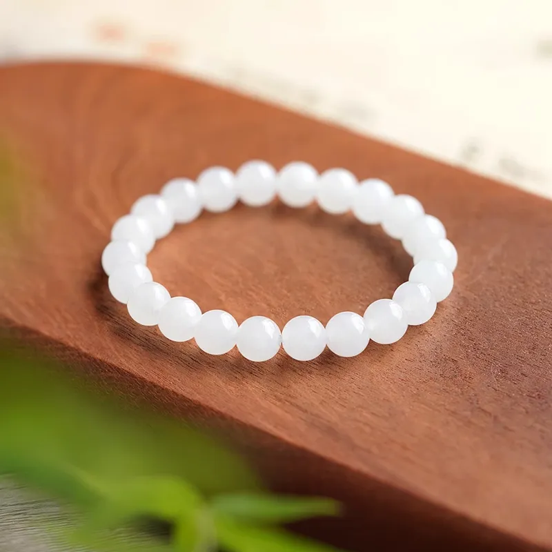 FANGYUANXIAOFU Hetian Jade Bracelets White Jade Women's-10