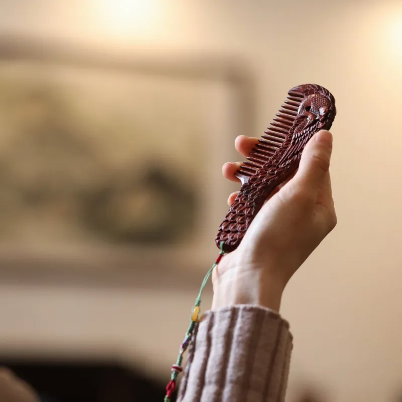 FANGYUANXIAOFU Rosewood Wooden Comb Women's-7