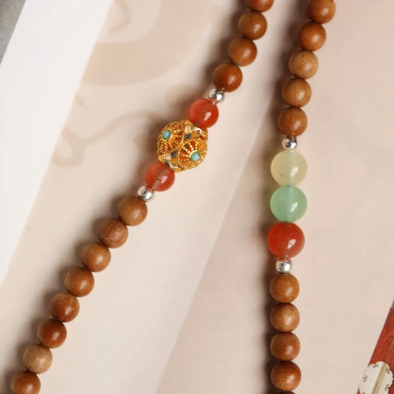 FANGYUANXIAOFU Laoshan Sandalwood Wooden Bracelets Unisex-2