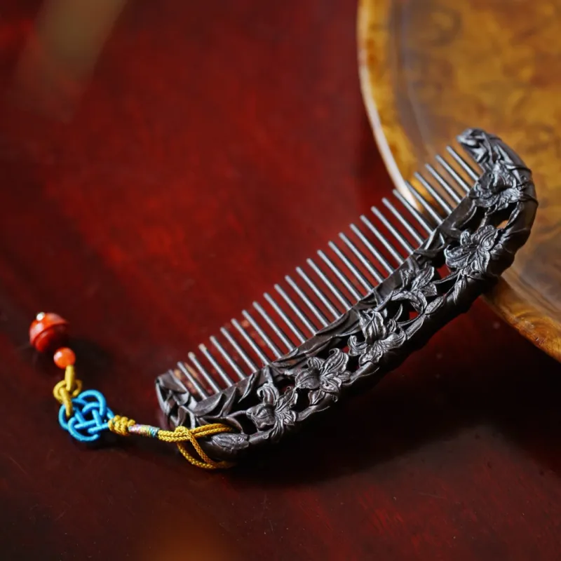 FANGYUANXIAOFU African Blackwood Wooden Comb Women's-1