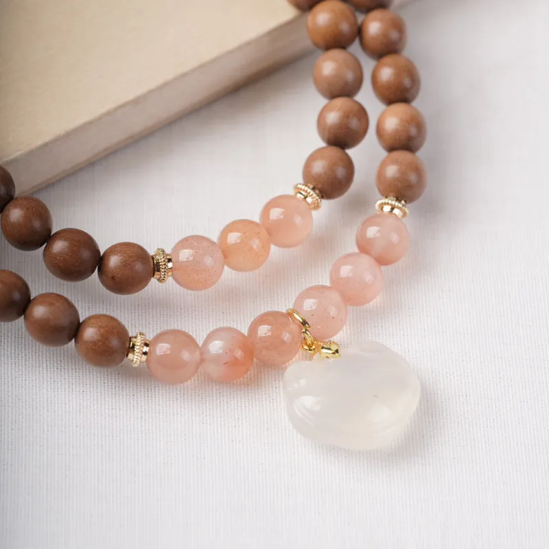 FANGYUANXIAOFU Laoshan Sandalwood Fragrance Bracelets Unisex-3