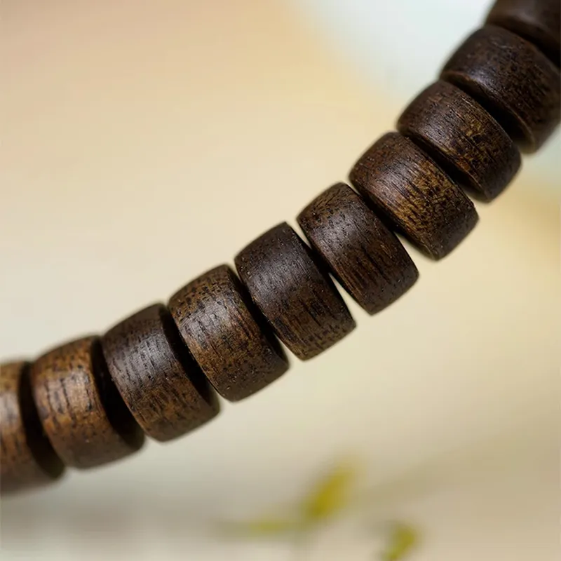 FANGYUANXIAOFU Fragrance Enhancer, Agarwood Wooden Bracelets Unisex-15