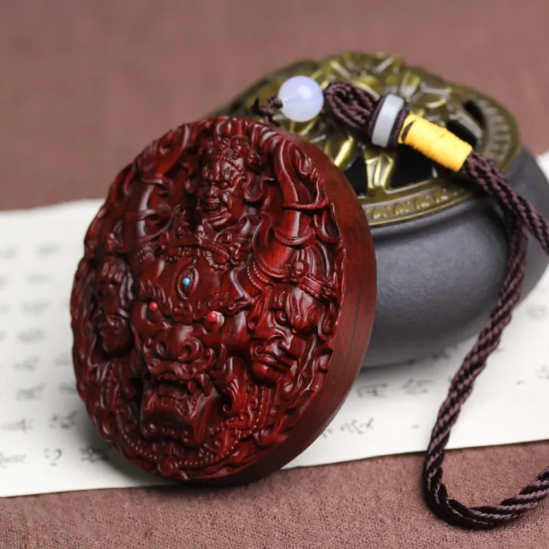 FANGYUANXIAOFU Pterocarpus Pendants Unisex-7