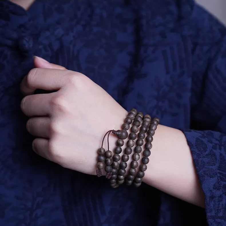 FANGYUANXIAOFU Fragrance Enhancer, Agarwood Bracelets Unisex-3
