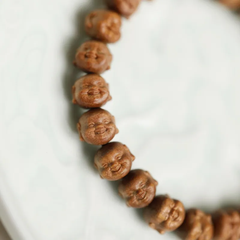 FANGYUANXIAOFU Laoshan Sandalwood Fragrance Precious Wood Bracelets Unisex-2