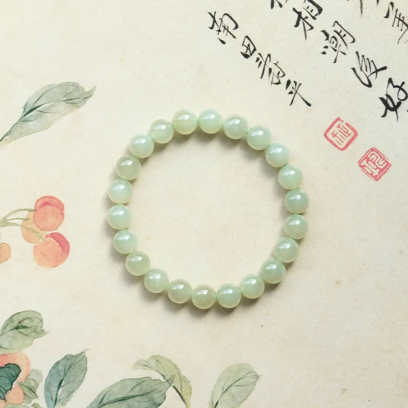 FANGYUANXIAOFU Hetian Jade Bracelets Green Jade Unisex-10