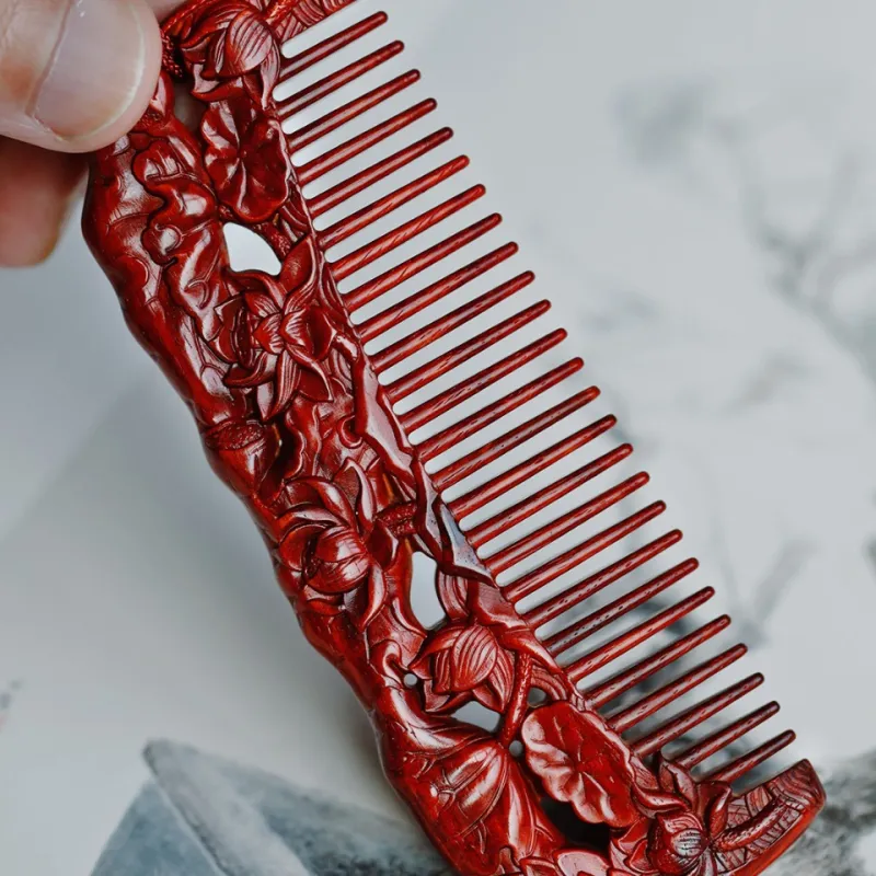 FANGYUANXIAOFU Rosewood Wooden Comb Women's-7