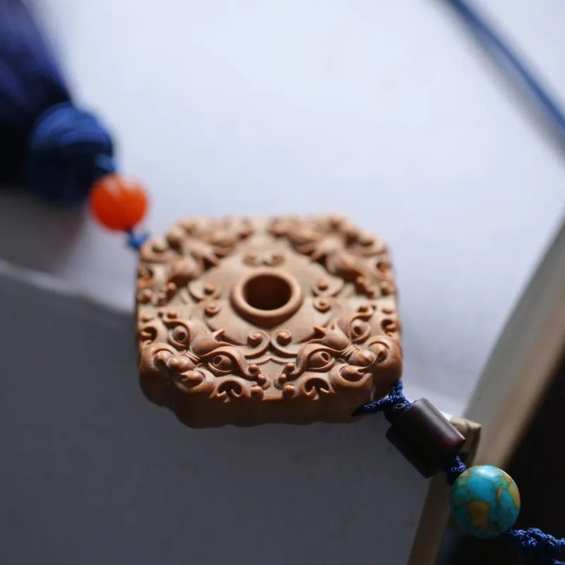 FANGYUANXIAOFU Laoshan Sandalwood Pendants Unisex-2
