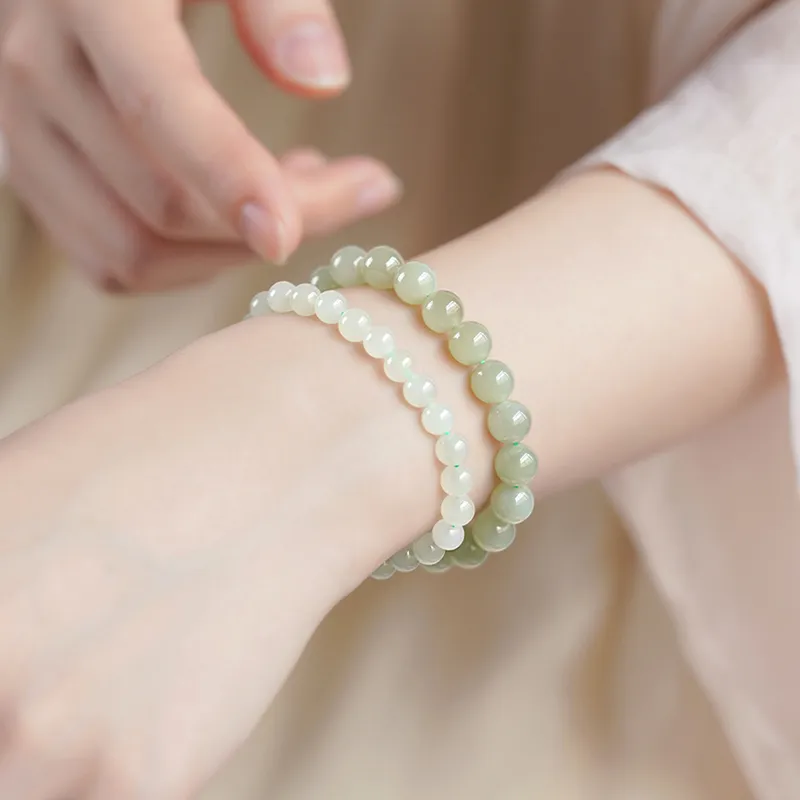 FANGYUANXIAOFU Hetian Jade Bracelets Green Jade Unisex-5