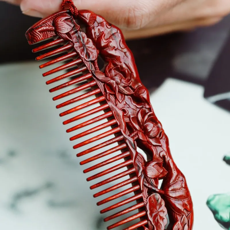 FANGYUANXIAOFU Rosewood Wooden Comb Women's-2