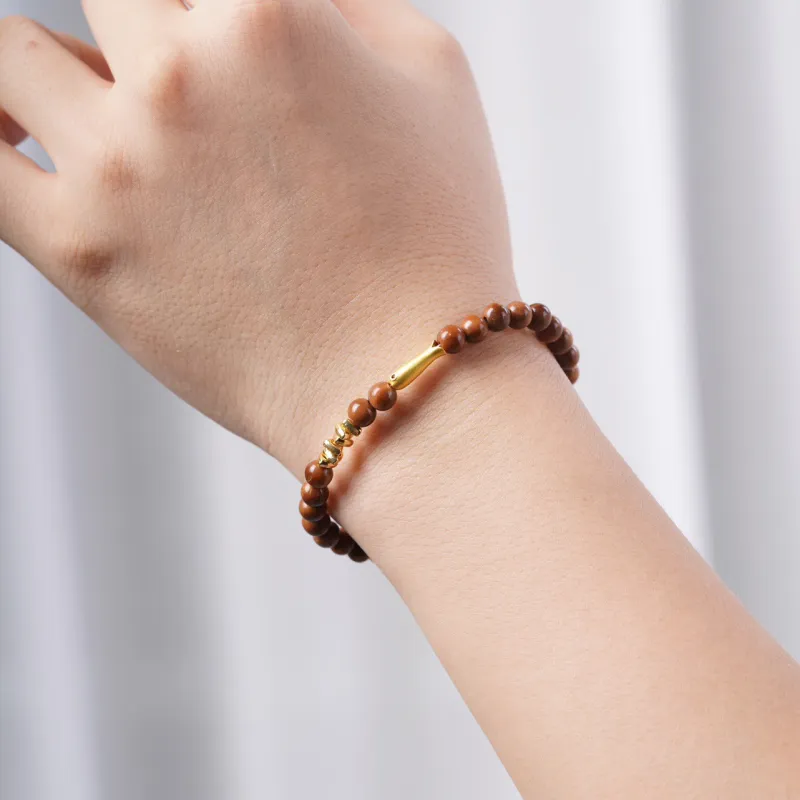 FANGYUANXIAOFU Kuka Premium High Throw Single Wrap Round Bead Bodhi Seed Bracelet Unisex-6