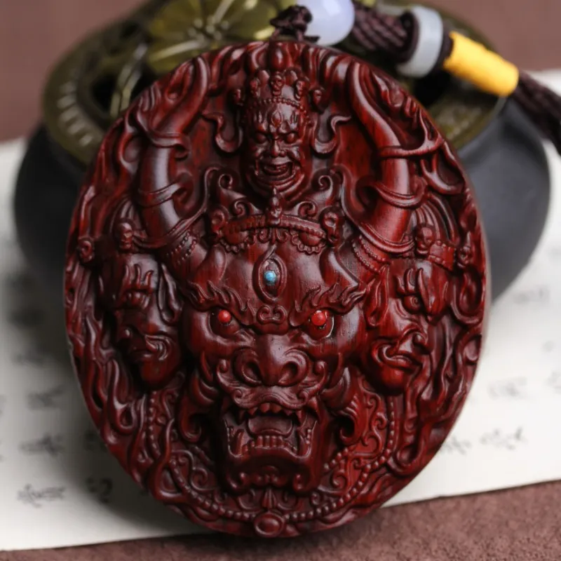 FANGYUANXIAOFU Pterocarpus Pendants Unisex-5