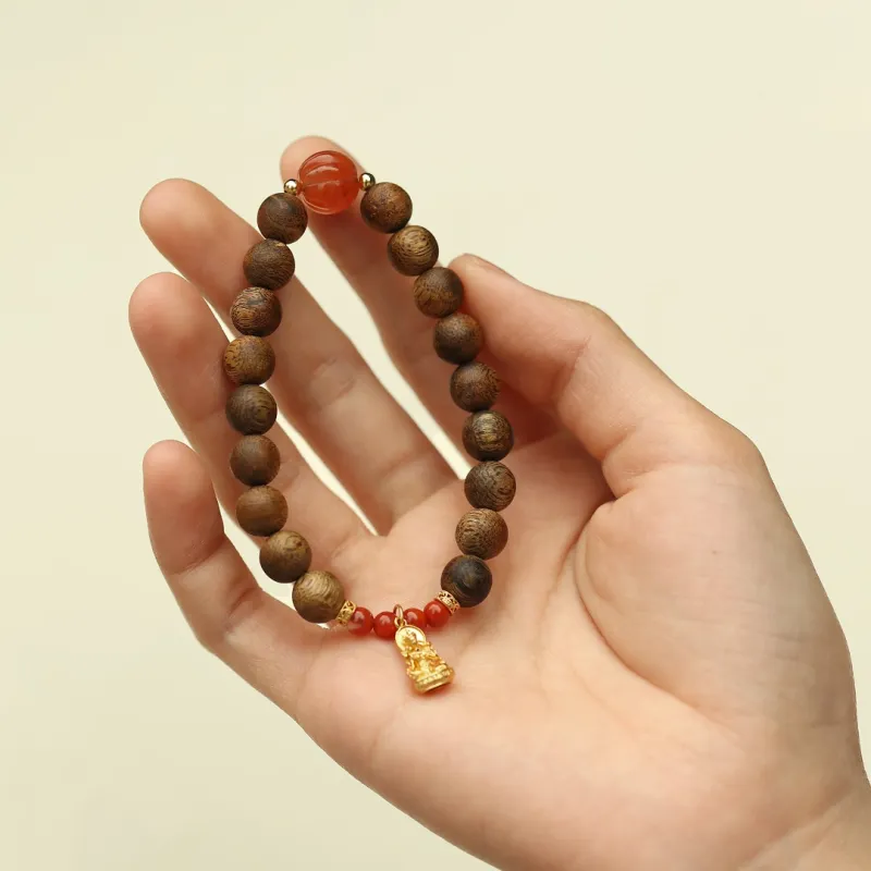 FANGYUANXIAOFU Auspicious Year Of The Snake Green Kyara Bracelets Unisex-2