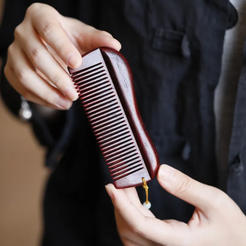 FANGYUANXIAOFU Rosewood Wooden Comb Women's-3
