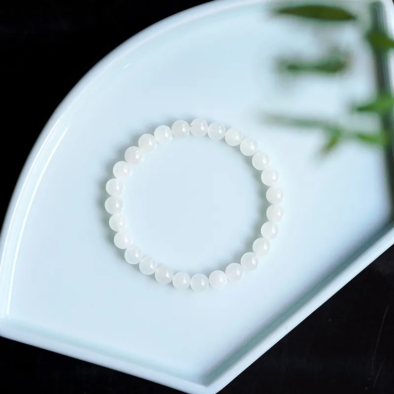 FANGYUANXIAOFU Hetian Jade Bracelets White Jade Women's-4