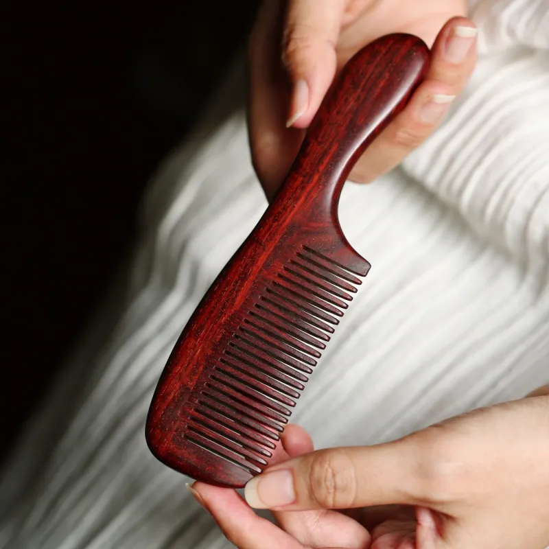 FANGYUANXIAOFU Rosewood Wooden Comb Women's-5