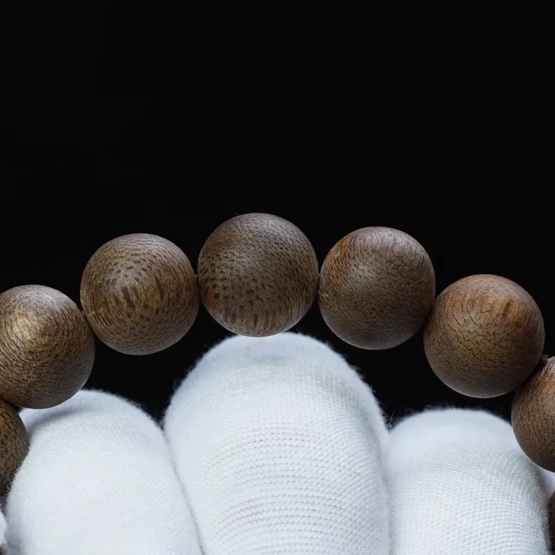 FANGYUANXIAOFU Fragrance Enhancer, Agarwood Single Wrap, Plain Beaded Bracelet Unisex-1