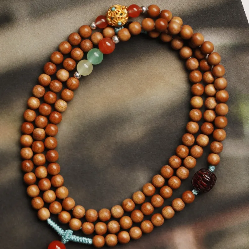 FANGYUANXIAOFU Laoshan Sandalwood Wooden Bracelets Unisex-4
